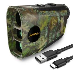 Télémètre Laser Camouflage Rechargeable 6X 1300m Golf Chasse Outdoor avec Compensation de Pente