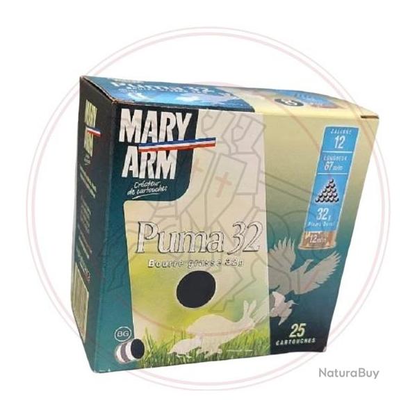 Cartouches MARY ARM PUMA 32 - Cal 12/67 - 32gr - N10 - BG - X25