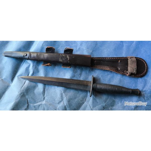 Dague Fairbairn para GB production William-Rodgers-SHEFFIELD-ENGLAND post WW2 avant 1970 + fourreau