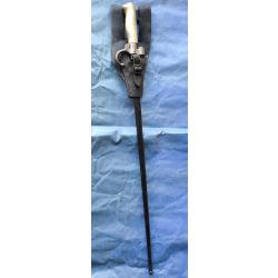 baionnette lebel 1886 premier type soie courte quillon poignée maillechort + gousset cuir retourné