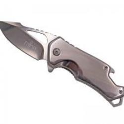 Couteau Third lame à trou acier inox 420 avec « flipper »