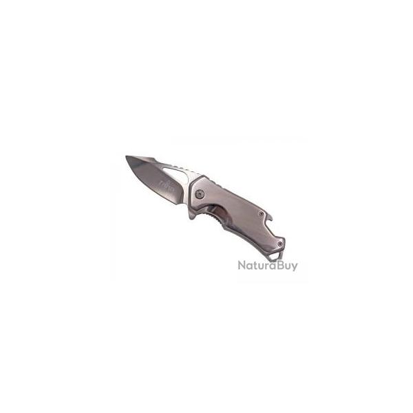 Couteau Third lame  trou acier inox 420 avec  flipper 
