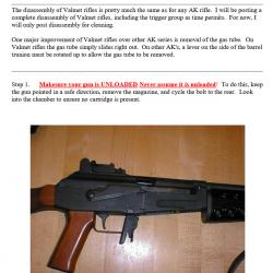 Manuel pour carabine VALMET + manuel bloc gachette
