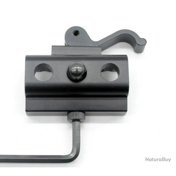 Adaptateur Grenadire pour bipied avec attache rapide sur rail Picatinny/weaver
