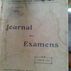 Journal des examens année 1914 - Bibliotheque speciale du journal des examens 12 eme annee.
