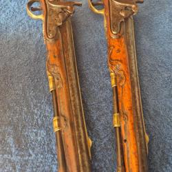 Paire de pistolets à percussion en version Lux