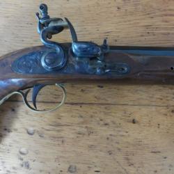 replique poudre noire revolver pistolet a silex anglais de ceinture calibre 11mm