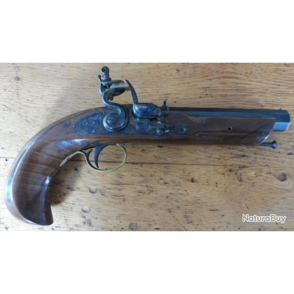 replique poudre noire revolver pistolet a silex anglais de ceinture calibre 11mm