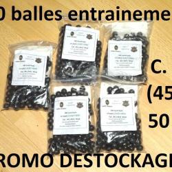 500 balles rondes entrainement calibre 45 (451) PEDERSOLI 15.00 Euros !! poudre noire (SI412)