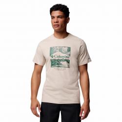Tee Shirt en Coton Columbia "CSC SEASONAL LOGO TEE" M Beige