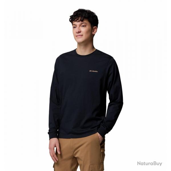 Tee Shirt en Coton Columbia "CSC SEASONAL LOGO LONG SLEEVE TEE" L Noir