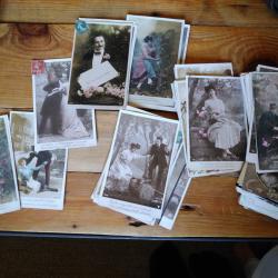 Lot cartes postales 1900
