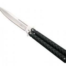 Couteau Third lame acier inox 420, manche 13 cm aluminium noir