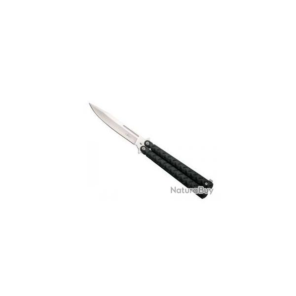 Couteau Third lame acier inox 420, manche 13 cm aluminium noir