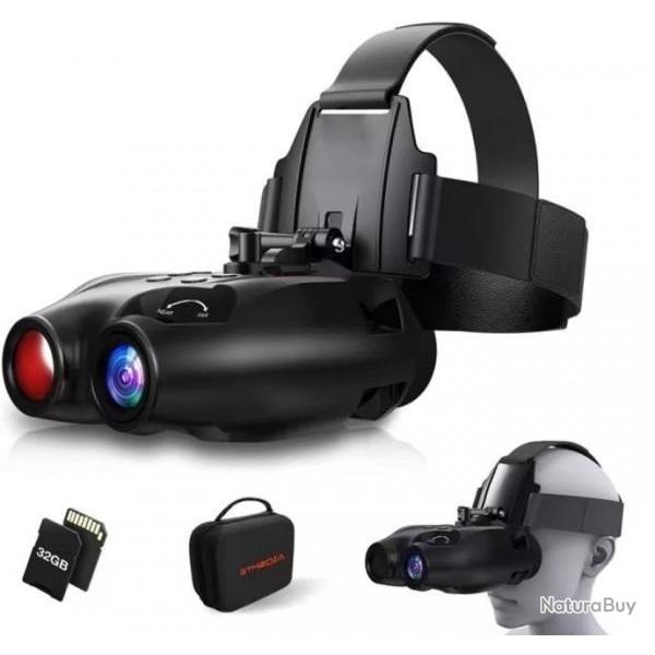 Jumelles de Vision Nocturne N4 1080P Full HD Infrarouge 850nm Zoom Numrique 5X Porte 300m Chasse