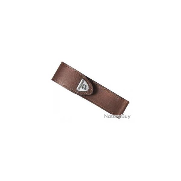 tui cuir marron VICTORINOX pour couteaux  cran 111 mm jusqu' 10 pices.