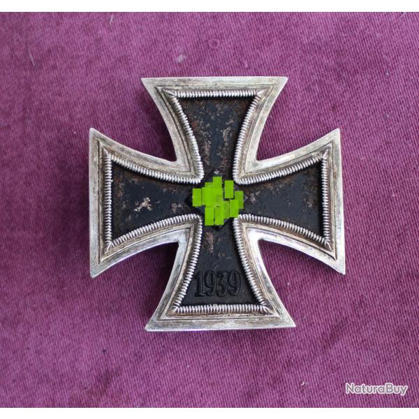 Croix de fer 1re classe 1939 insigne " L15 F. Orth " allemand veste casque WW2 authentique