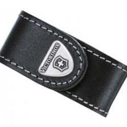 Étui cuir noir VICTORINOX pour Minichamp et modèles avec clé USB.