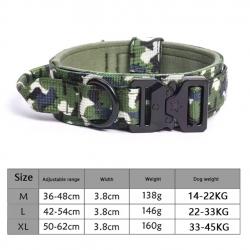 Collier Tactique Réglable + Corde de Traction Ensemble pour Chien Moyen ou Grand Entraînement CP