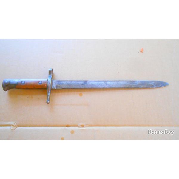 baionnette italienne carcano , fabrication rocca 1941 , sans foureau