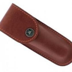 Etui Max Capdebarthes S100 cuir pérou, port horizontal/vertical pour couteaux de 13 cm de manche.