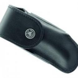 Etui Max Capdebarthes SALERS cuir noir, port horizontal/vertical pour couteaux forts
