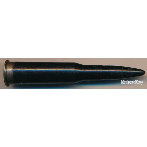 (10801) 7,62x54R MOSIN RUSSE en plastique noir et culot acier RDA (East Germany) VERSION 2