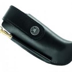 Etui Max Capdebarthes cuir noir pour couteaux de chasse de 12 cm de manche