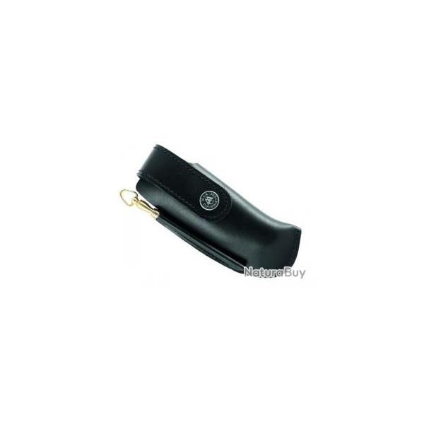 Etui Max Capdebarthes cuir noir pour couteaux de chasse de 12 cm de manche