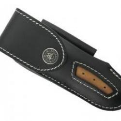 Etui Max Capdebarthes T cuir noir, port horizontal/vertical pour modèles Le Thiers et Laguiole