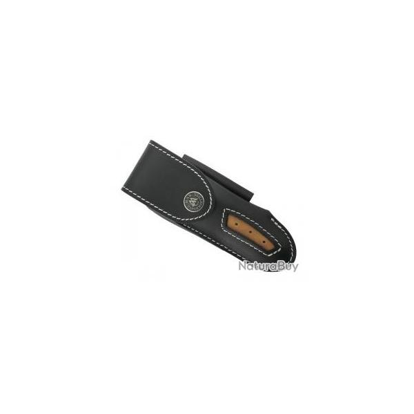 Etui Max Capdebarthes T cuir noir, port horizontal/vertical pour modles Le Thiers et Laguiole