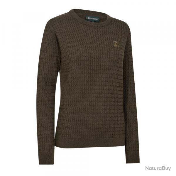 PULL FEMME DEERHUNTER LADY HARRINGTON CABLE KNIT