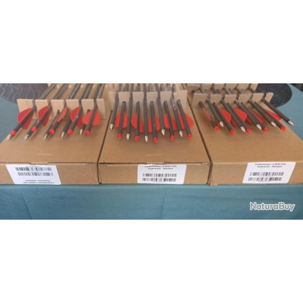 VEND 30 FLCHES CARBONE SUPERSONIC 27,3cm POUR ARBALTE FMA,XBOW SUPERSONIC.