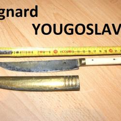 couteau poignard artisanal YOUGOSLAVE + étui - VENDU PAR JEPERCUTE (D25D377)
