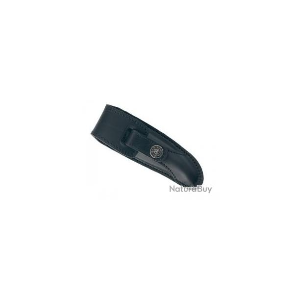Etui Max Capdebarthes LAGUIOLE PRESTIGE cuir noir port horizontal/vertical pour Laguiole