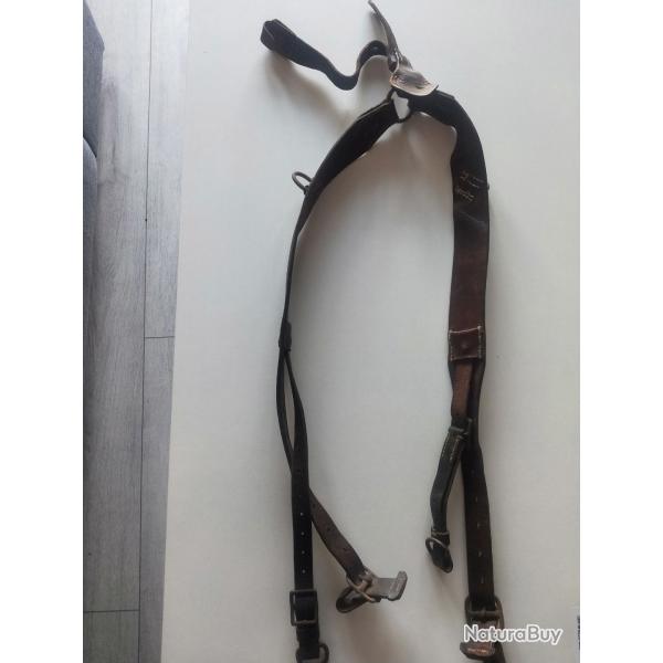 Brellage lourd allemand en cuir ww2