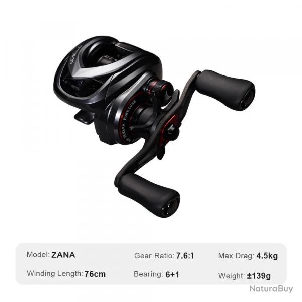 Moulinet Baitcasting PURELURE ZANA ZANA Droite