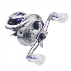 Moulinet de pêche léger Baitcaster, frein magnétique, eau douce et salée, rappor 144:  Droite Purple