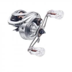 Moulinet de pêche léger Baitcaster, frein magnétique, eau douce et salée, rappor 144:  Droite Brown-