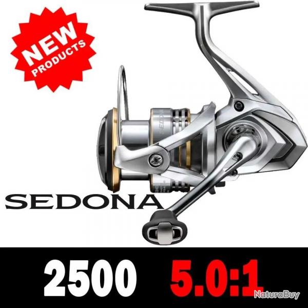 SHIMANO SEDONA moulinets de pche  filature 5.0:1/6.2:1/4.7:1 rapport 3 + 1BB HAGANE GEAR 2500