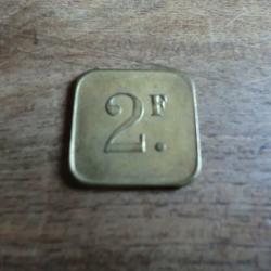 monnaie jeton  de nécessité  2F