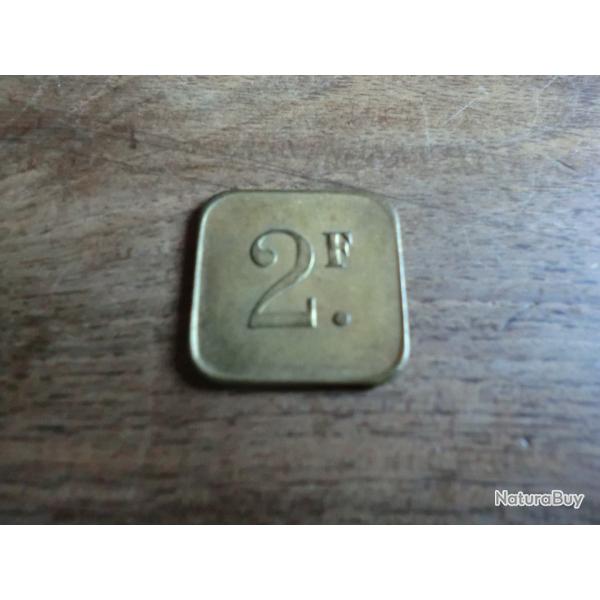 monnaie jeton  de ncessit  2F