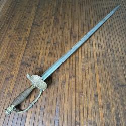 TRÈS FORTE ÉPÉE D'ÉTAT MAJOR FORTE LAME 107 cm pour 1150 grammes