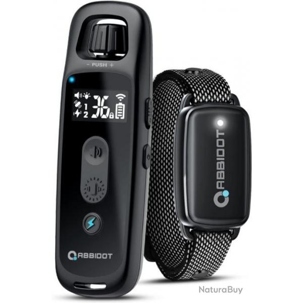 Collier de Dressage Chien Entranement Porte 1000m 5 Modes 36 Niveaux tanche IPX7 Noir