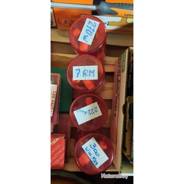 Lot de 7 jeux d Outils rechargement 30-06 25-06 22-250 7m-08 r 270W 7rem 300wm