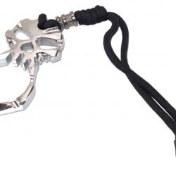 Coup de POING BAGUE 1 Doigts  Punisher  chromé