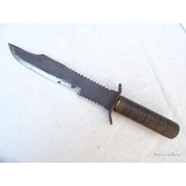 490 ) lot,, grand  poignard ,, couteau de survie pour pilote japonais