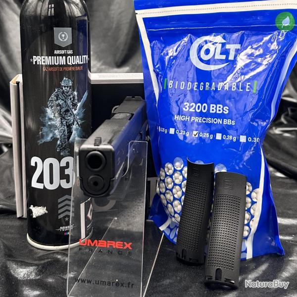 --- OCCASION COMME NEUF --- Pack prt  tirer GLOCK 17 - Cal. BBs 6mm - Airsoft ( Bouteilles de gaz 