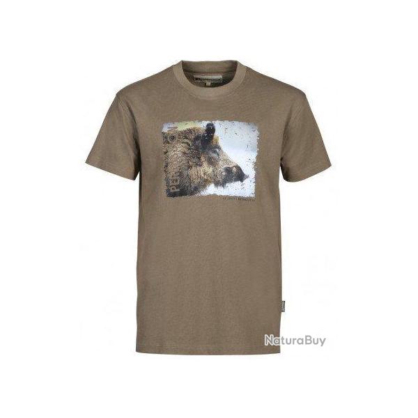 Tee-shirt sanglier beige PERCUSSION  -L