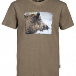 Tee-shirt sanglier beige PERCUSSION  -XXL